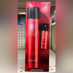 SEXY HAIR BIG Spray and Play 10 oz & Root Pump Plus Mousse 1.5 Oz 2 Bottles Set